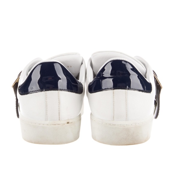 Leather white and navy Burberry slip on sneakers Size 9 (IT 39) - Picture 4 of 5